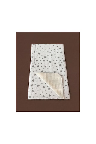 %100 Pamuk Bebek Battaniyesi Pikeli 100x100 Gri