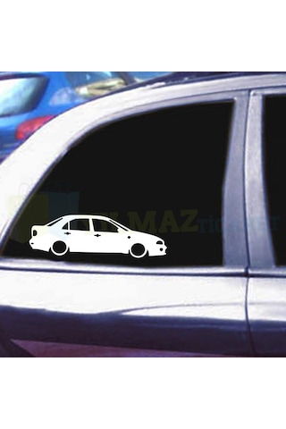 Fiat Marea Basık Araç Oto Sticker Kelebek Cam Yapıştırma 1 Çift