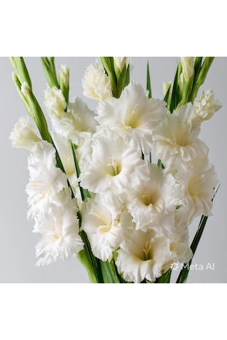 1 Adet Beyaz Glayöl Swan Gladiolus Çiçeği Soğanı