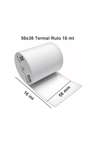56X16 M Yazar Kasa Pos Rulosu 50'li Paket 56X16 M Yazar Kasa Pos Rulosu 50'li Paket