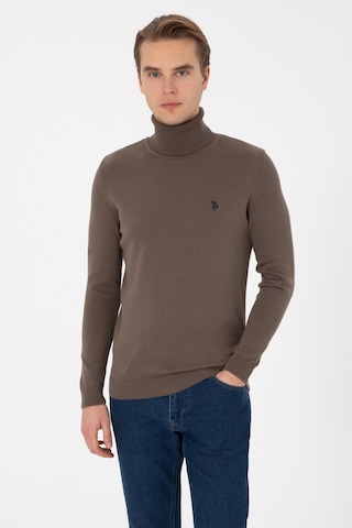 U.s. Polo Assn. Erkek Vizon Kazak /triko 50313640-vr052 Vızon