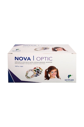 Nova Optik Renkli Desenli Göz Kapama Bandı Pedi 100 Adet