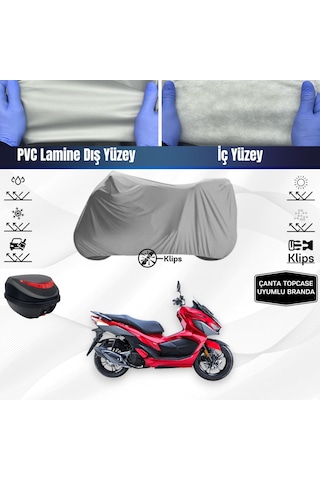 Sym Jet X 125 Motosiklet Brandası Arka Çanta Uyumlu Beden Motosiklet Branda