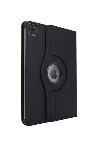 Microsonic iPad Uyumlu Pro 11 Uyumlu`` 2022 4. Nesil Kılıf (A2759-A2435-A2761-A2762) 360 Rotating Stand Deri Siyah