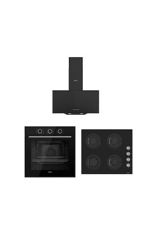 Ferre Flowart XE62CS - CS205 - D086 Siyah Ankastre Set