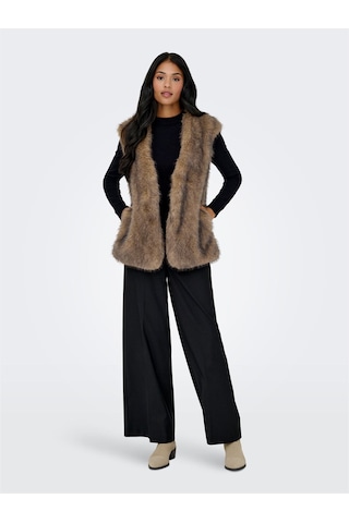 Only Onldawn Lıfe Faux Fur Waıstcoat Otw Kadın Kahverengi Yelek - 15354308 Kahverengi