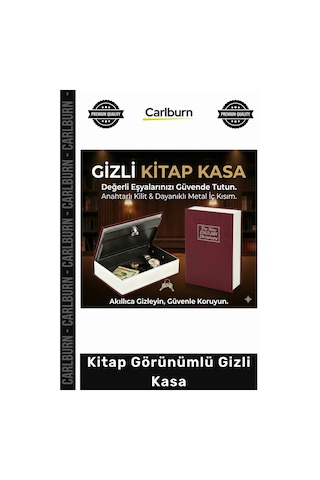 Özel Üretim Emniyetli Çelik Sözlük Anahtarlı Ofis Ev Taşınabilir Sağlam Kitap Görünümlü Gizli Kasa