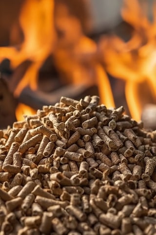 A Kalite %100 Çam Peleti Doğal Yakıt Pelet Sobası Için Yüksek Verim 15 Kg