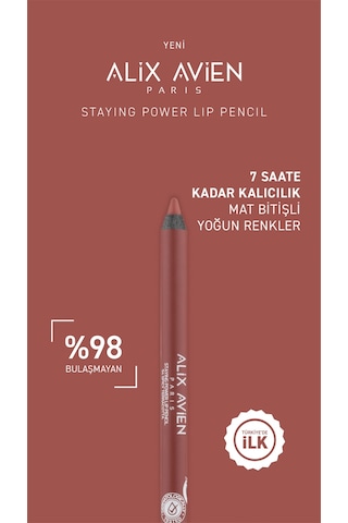 Alix Avien Suya Dayanıklı Uzun Süre Kalıcı Yumuşak Dudak Kalemi Staying Power Lip Pencil 54 Spicy Terracotta
