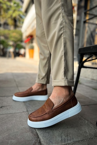 Roof Atelier Erkek Taba Loafer Ayakkabı - 421 - Cbt Bandera Taba