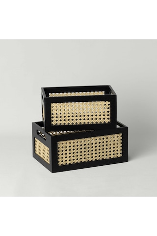 Linens Luther 29x20x13 Cm Düzenleyici Sepet Siyah Siyah