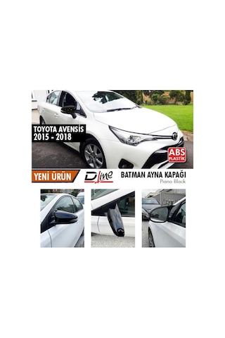 Toyota Uyumlu Avensis (2015 - 2018) Batman Yarasa Ayna Kapağı (piano Black