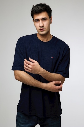 Tommy Hilfiger Tommy Hılfıger Erkek T-shırt 09t4141-410 Lacivert
