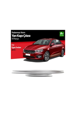 Fiat Egea Sedan Krom Yan Kapı Çıtası 4 Prç. 2015 Üzeri
