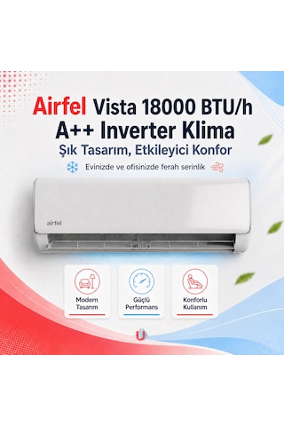 Airfel Vista Serisi 2026 Split LTXP50A 18.000 Btu/h A++ R32 Inverter Klima
