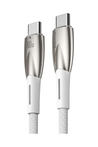 Baseus Glimmer Beyaz Type-c To Type-c 100w Kablo 2m