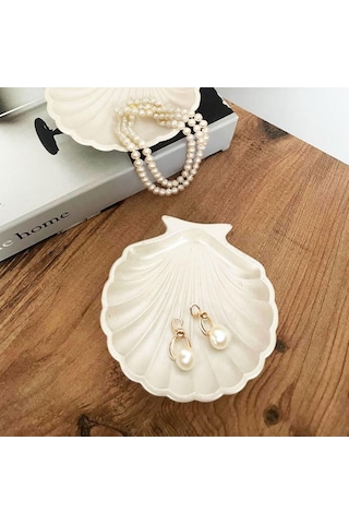 Gözayn Dekoratif İstiridye Takılık / Döküm Seramik Tozu / El Boyaması Genel