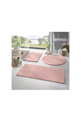 Sarar 3'lü Banyo Paspası Halısı Peluş Halı Klozet Takımı Pudra 50x90-50x60-50x50 Sarar 3'lü Banyo Paspası Halısı Peluş Halı Klozet Takımı Pudra 50x90-50x60-50x50