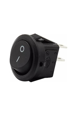 Ic-133 20Mm Yuvarlak Işıksız Anahtar On-Off 2P Siyah 25 Adet