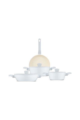 Jumbo Swiss Crystal Light Grey 7 Parça Tencere Seti Gri