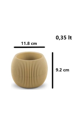 Omnipazar Krs-362 Plastik Mercan Kaktüs Saksı 0.35 Litre Soft Sarı 6 Adet