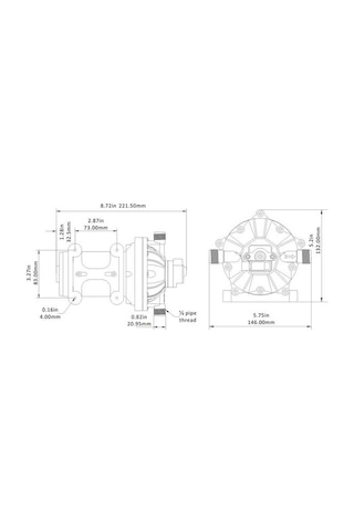 Seaflo Sfdp1-050-060-51 12 Volt Otomatik Hidrofor, Tekne, Yat, Karavan Hidroforu Pompası