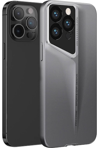 Zore Apple Uyumlu iPhone 15 Pro Kılıf Ultra İnce Kamera Korumalı Sert Rubber Msra Procase Kapak-titanyum-gri Titanyum-gri