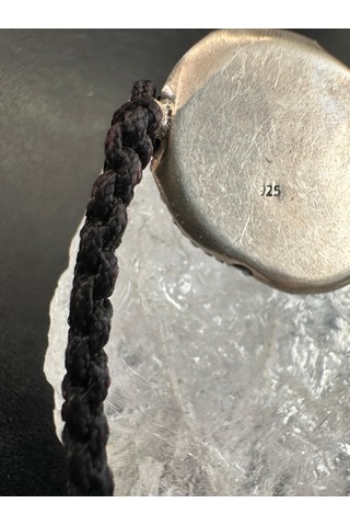 Zirkon Markazit Ve Doğal Sitrin Bereket Taşlı İpli Gümüş Bileklik