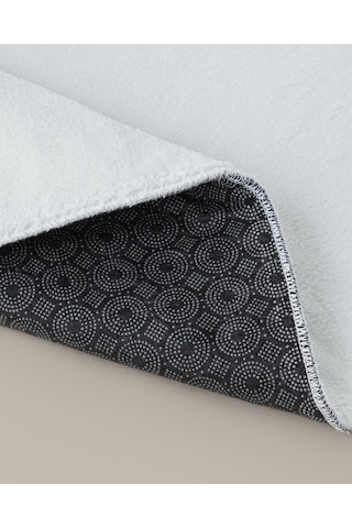 English Home Gridline Kaydırmaz Taban Banyo Paspası Seti 60x100 Cm + 50x60 Cm Beyaz