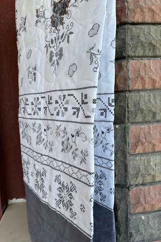 Sofline Çift Kişilik Çok Amaçlı Pike, Yazlık Pike, Desenli Pike, Yatak Örtüsü Pike 195x220cm Gri