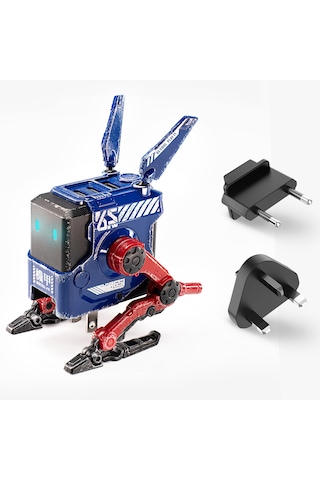 Gravastar Alpha65 Robot Figürlü 65w Hızlı Şarj Adaptörü Ve Şarj Standı, Mavi