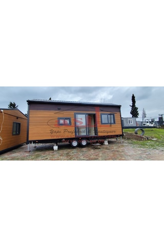 Güneş Enerjili 2,5x8 V Çatılı Ahşap Betopanlı Römorklu Tıny Hause