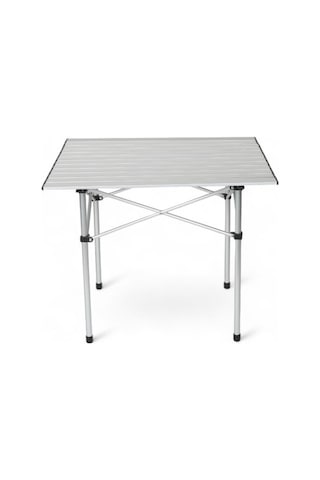 70x70x55 Cm Ölçülerinde Aluminyum Katlanır Piknik Masası İle Pratik Kullanım Açık Gri