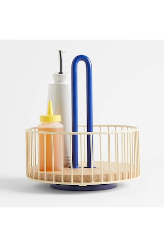 Crate & Barrel Molly Baz Dönen Baharat Kutusu, Doğal Ahşap Ve Eğlenceli Tasarım Baharat Setleri Çok Renkli