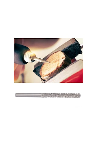 Lemestar Alloy Çelik Çift Desenli Freze Ucu, Metal Ve Ahşap Taşlama İçin, Hassas Kesim, 4x4x35x60mm