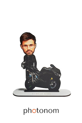Kişiye Özel Motorcu Mdf Karikatür Figür