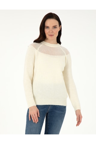 Pierre Cardin Kadın Ekru Kazak /triko 50291359-vr019 Ekru