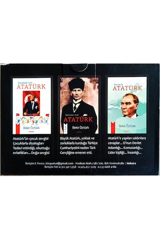 3 Kitaptan Oluşan Muhteşem Atatürk Seti 3 Kitap,poster,not Defteri,ayraç