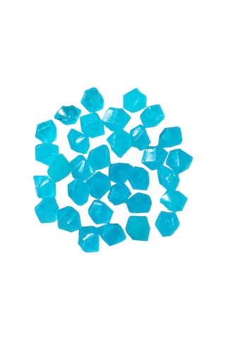 Geeroyoo Akvaryum Ve Bahçe Dekoru İçin 500 Adet Floresan Mavi Renkli Mini Resin Taş Seti