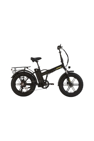 Bisan E-folding Gaz Kollu F4 Elektrikli Katlanır Bisiklet 43cm Md 20 Jant 7 Vites Mat Siyah Sarı Çok Renkli