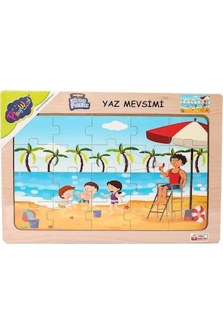Ony-117/118/119/120 Ahşap Eğitici Puzzle -yaz Mevsimi