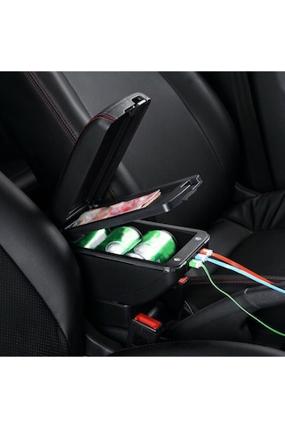 Oto Kolçak Kol Dayama 7 Usb Girişli Tüm Araçlara Uyumlu Kolçak