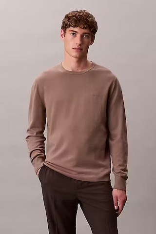 Erkek Regular Fit Merinos Yünü Triko Kazak - Vizon Taupe Tone