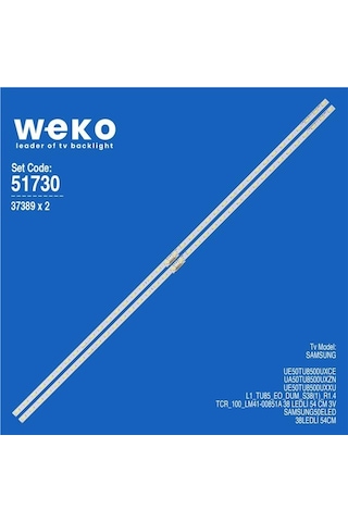 Samsung Uyumlu  Ua50tu8500uxzn 50'' 2 Adet Tv Led Bar Tvnizin İçindeki Led Barla Aynısı Olduğunu Görmeden Almayınız. Led Bar Ürünlerinde Paket Açıldığında İade Kabul Edilmemektedir.
