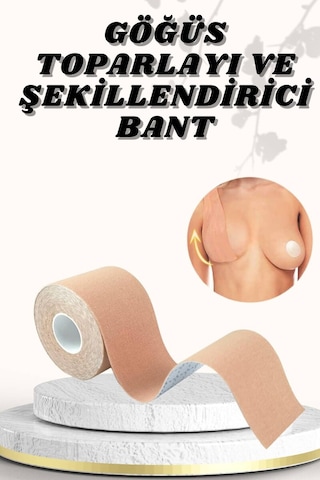 Hepsibayi Göğüs Bandı Toparlayıcı Ve Şekillendirici Tere Ve Suya Dayanıklı Esnek Yapılı Hassas Ciltlere Uygun Bej