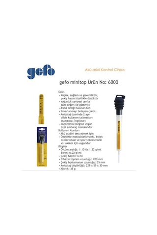 Gefo 6000 Mini Top Akü Bomesi