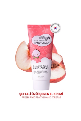 Şeftali Özü İçeren Nemlendirici El Kremi Esfolio Peach Hand Cream 100 Ml