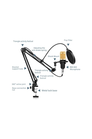 Oxid V8 Ses Kartı ve Bm800 Mikrofon Seti Gen2