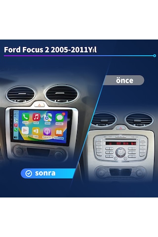 Ford Focus 2 2005-2011 Yıl Multimedya 8-128 Gb Navigasyon