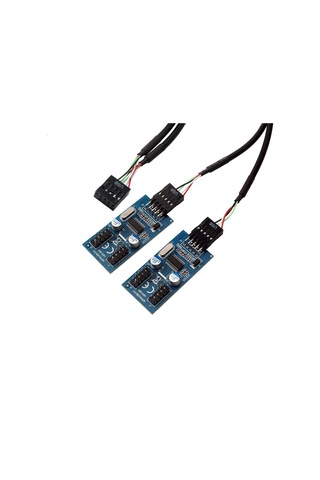 9pin Usb Başlığı Erkek 1 İla 4 Kadın Uzatma Kablo Kartı Anakart 9pin Usb Hub Usb 2.0